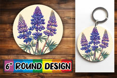 Charming Round Design for Sublimation , Beauty Flower Product Image 1