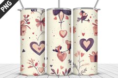 Valentines Love Skinny Tumbler PNG Wrap| Valentines Tumbler Product Image 2