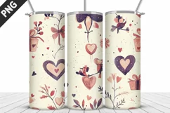 Valentines Love Skinny Tumbler PNG Wrap| Valentines Tumbler Product Image 2
