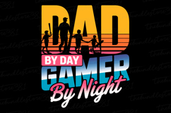 Dad by Day Gamer by Night svg | Father&#039;s day Svg Product Image 1