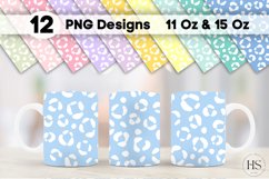 12 Pastel Colors Leopard Mug Sublimation Bundle, Mug Wrap Product Image 1
