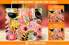Sparrow Tumbler Wrap Designs, Sublimation Wrap Product Image 1