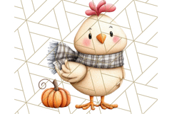 Fall Farm Animal Clipart, Autumn Barnyard PNG Illustrations Product Image 5