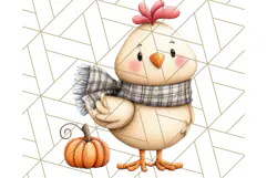 Fall Farm Animal Clipart, Autumn Barnyard PNG Illustrations Product Image 5