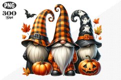 Halloween Gnomes Sublimation - Clipart PNG Design Product Image 1