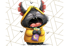 Monster Kids Clipart PNG, Cute Halloween Costume Art Product Image 5