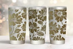 20oz Tumbler laser svg wrap| Daisy and Wildflowers pattern Product Image 4