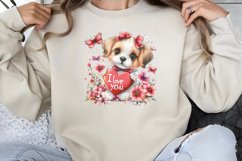 Valentine Dog Clipart PNG Product Image 1