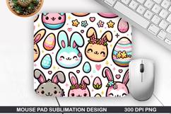 Bunny Mouse Pad Sublimation, Easter Bunny Mouse Pad PNG Product Image 1