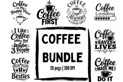 Coffee Bundle PNG | Coffee Quotes Clipart Product Image 1