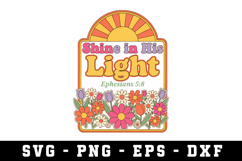 Shine In His Light Svg |Risen SVG Cut files | Cricut Product Image 1