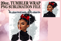 Luminous moments 20oz tumbler wrap, Xmas Girl Product Image 1