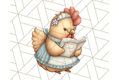 Cottagecore Kitchen Chicken Clipart PNG, Fairytale Style Product Image 5