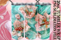 Sublimation Spring Splendor Tumbler Wrap Design Floral 20oz Product Image 1