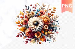Autumn Botanical Sublimation - Clipart PNG Design Product Image 1