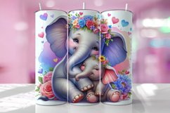 Valentine&#039;s Day Elephant Tumbler Wrap Sublimation Design Product Image 2