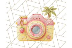 Strawberry Red Lemon Yellow Summer Clipart PNG, Summer Icons Product Image 5