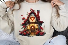 Valentines Day Fairy Houses Clipart PNG Product Image 1