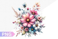 Flowers Sublimation - Clipart PNG Design Product Image 1