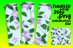 Boho Chic Watercolor Flower Power Tumbler Wrap Product Image 1