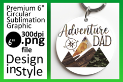 Trendy Keychain Round Design Artwork , Father&#039;s Day Product Image 1