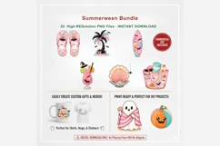 Summerween Clipart PNG Bundle | Cute Spooky Beach Halloween Product Image 7