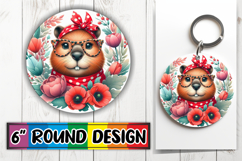 Luminous Car Coasters Round PNG, Cute Animals Product Image 1