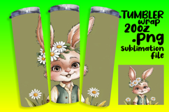 GRACEFUL 20oz PNG Tumbler Wrap , Cute Bunny Product Image 1
