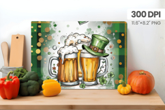Clinking Irish Beer Mugs Cutting Board PNG Sublimation Desig Product Image 1
