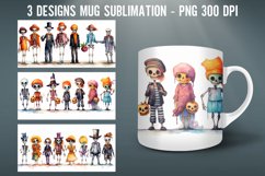 Skeleton Halloween Mug Wrap Sublimation Designs | Coffee Mug Product Image 1