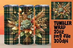 Sublimation Tumbler Template , Autumn Flower Product Image 1