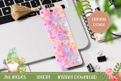 Printable Floral Bookmark, Pastel Pink Flowers Bookmark Product Image 1