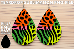 Lovely Teardrop Earrings Ideas PNG, Funky Pattern Product Image 1