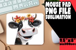Funny Farmhouse Cow Mouse Mat Sublimation PNG Product Image 1