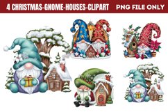 Christmas Gnome Houses Clipart Product Image 1