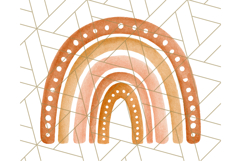 Boho Rainbow PNG Clipart, Earthy Arches &amp; Minimal Shapes Product Image 5