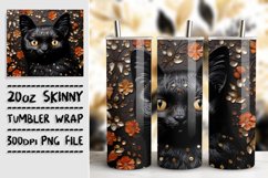 Whiskered Wonderland Charm: Vibrant Tumbler Art Product Image 1