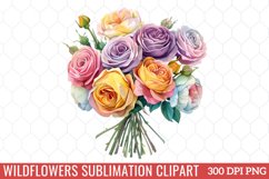 Wildflowers Sublimation Clipart Product Image 1