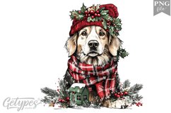 Christmas Dog Clipart Design - High Quality 300 Dpi Product Image 1