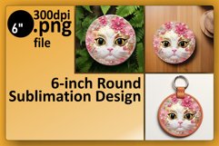 Blossoming Whisker Wonders: Glossy Sublimation Product Image 1