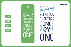 Christmas Bookmark Saying SVG For Book Lovers - One By One Product Image 3