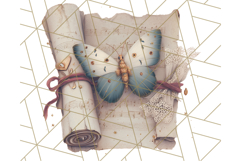Vintage Butterfly PNG Clipart, Fairytale Cottagecore Images Product Image 5