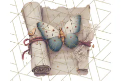 Vintage Butterfly PNG Clipart, Fairytale Cottagecore Images Product Image 5