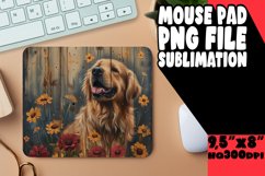 Wooden Dog Sublimation Desk Pad Product Image 1