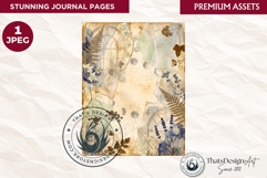 Botanical Herbarium Junk Journal digital paper textured Product Image 1