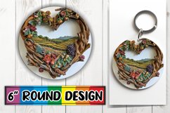 Timber Trails: Heart Frame Keychain PNG Product Image 1