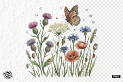 1920 Botanical Summer Wildflowers Clipart Product Image 1