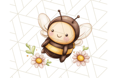 Adorable Bee Clipart PNG, Kawaii Bumblebee Illustrations Product Image 5