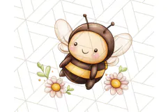 Adorable Bee Clipart PNG, Kawaii Bumblebee Illustrations Product Image 5