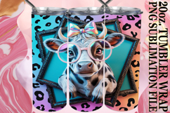 RADIANT SPIRITS 20oz TUMBLER WRAP, Cute Cow Product Image 1